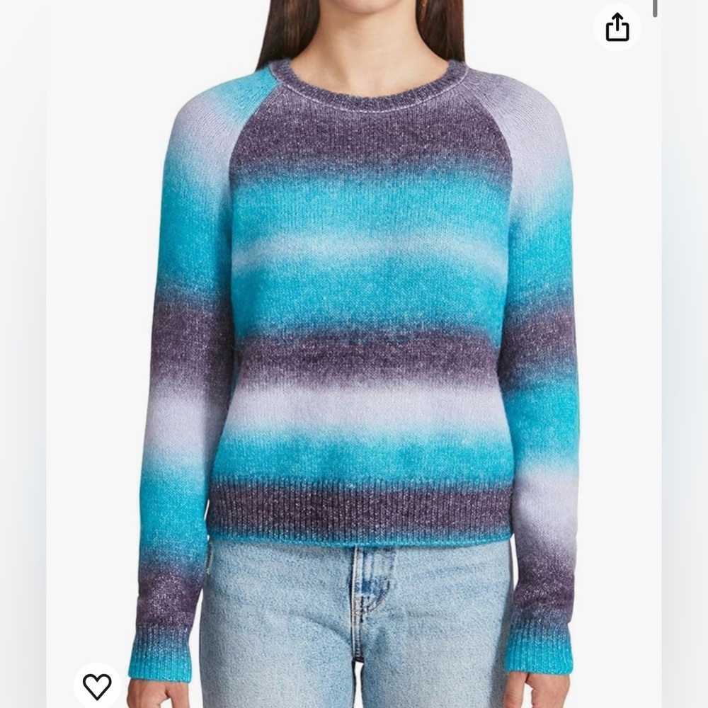 BB DAKOTA by Steve Madden size Large Ladies Long Sleeve Ombre Wool Sweater